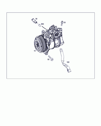 Compresor A/A OEM. Mercedes Benz Clase C 2014-2021