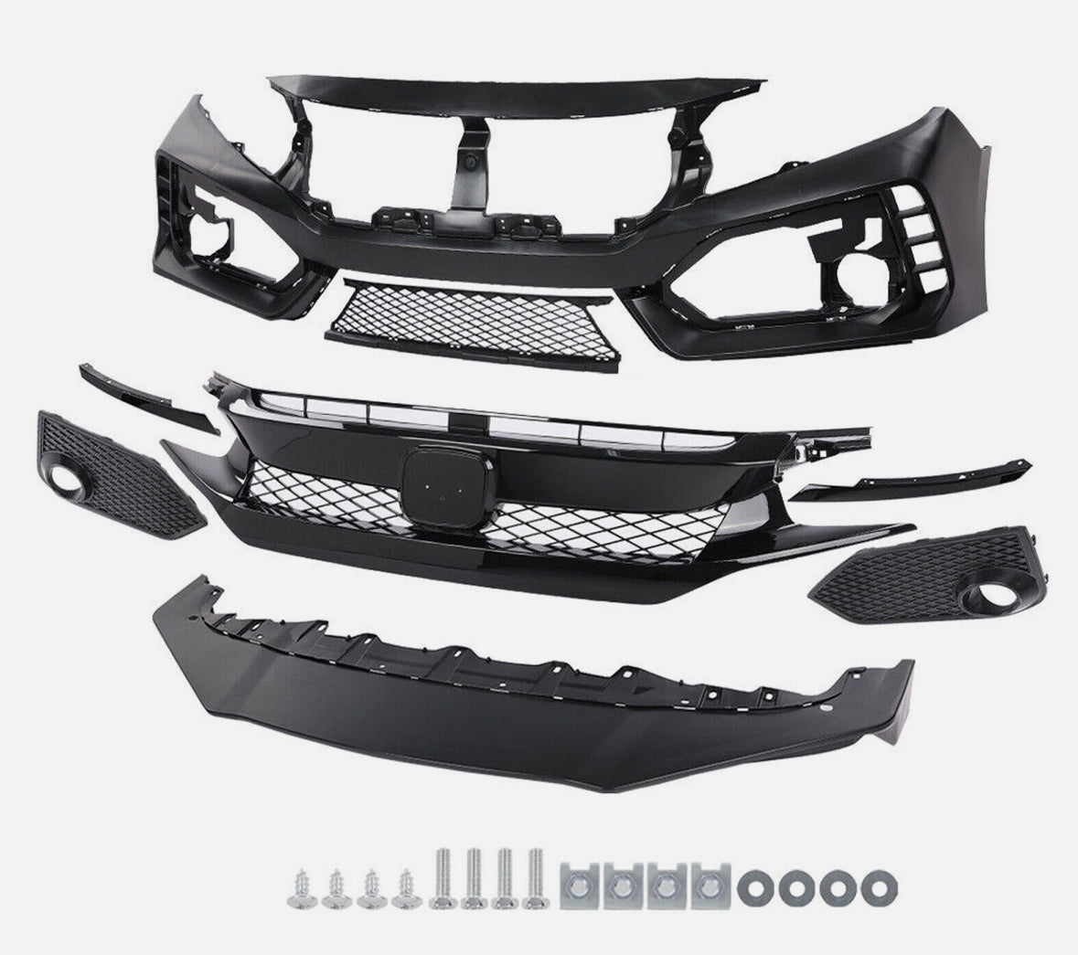 Defensa Delantera Actualización a Type R. Honda Civic 2016-2021