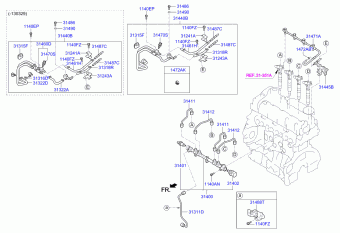 Manguera de Retorno de Combustible. Hyundai Kia