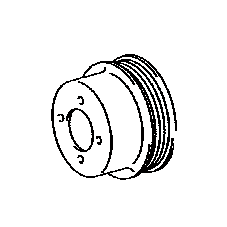 Polea de Ventilador (Original). Toyota Tacoma 2016-2023