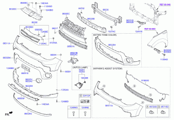 Brackets Defensa Delantera. Kia Soul 2014-2019