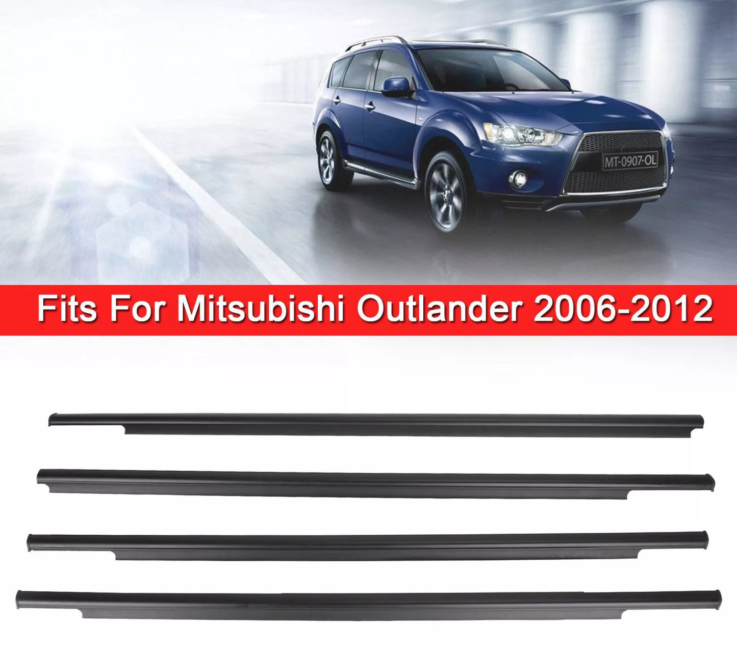 Burletes de Molduras de Ventanas. Mitsubishi Outlander 2007-2013