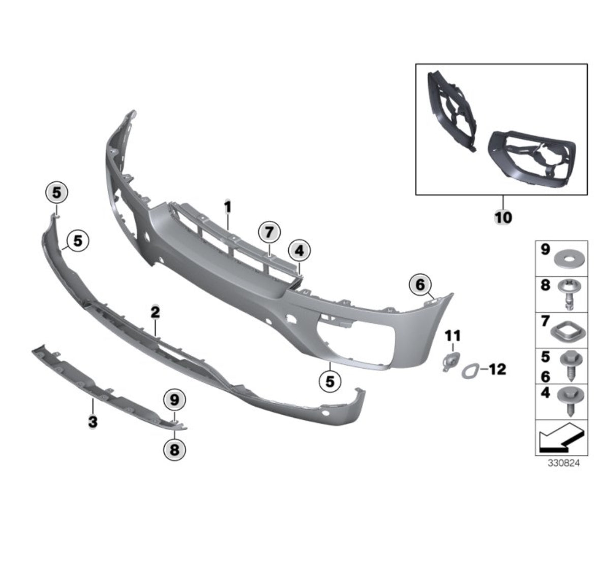 Defensa Delantera. BMW X6 2008-2014