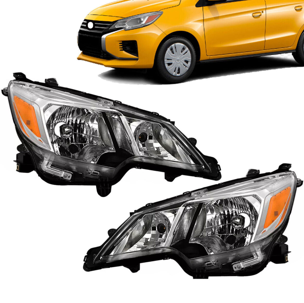 Faros Delanteros. Mitsubishi Mirage G4 2021-2024