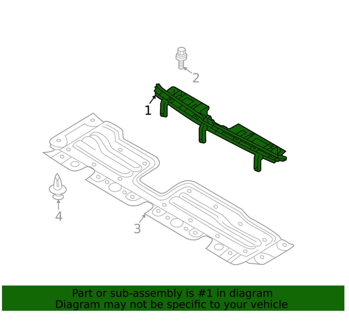 Absorbedor de Impactos Defensa Delantera. Mitsubishi Mirage 2021-2024