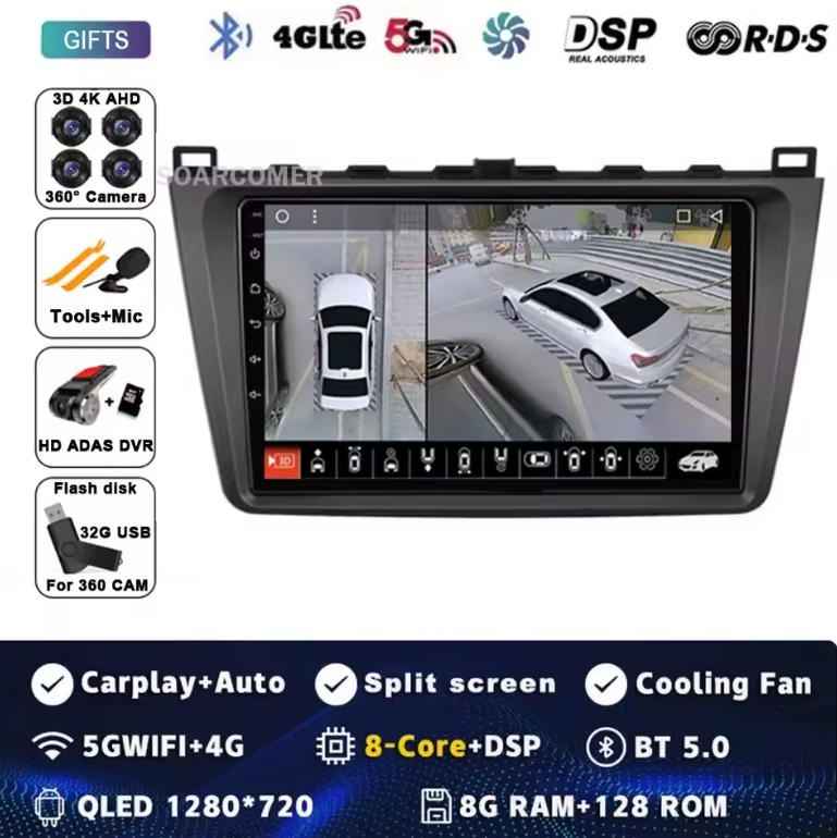Pantalla Multimedia 9". Mazda 6 GH 2007-2011