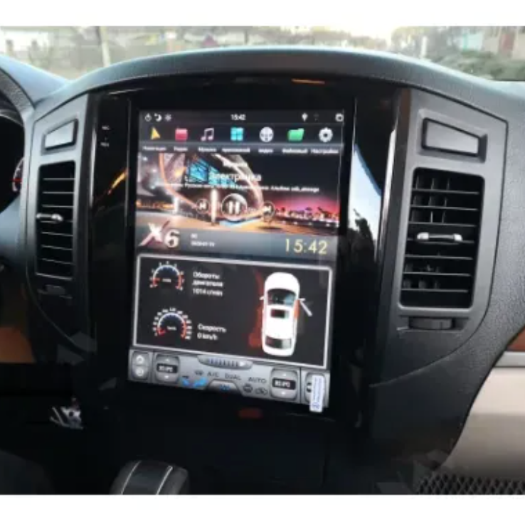 Pantalla 12.3" Tipo Tesla. Mitsubishi Montero 2006-2021