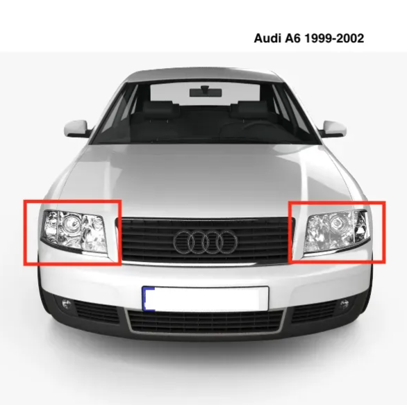 Cubierta de Faro Delantero. Audi A6 1999-2002