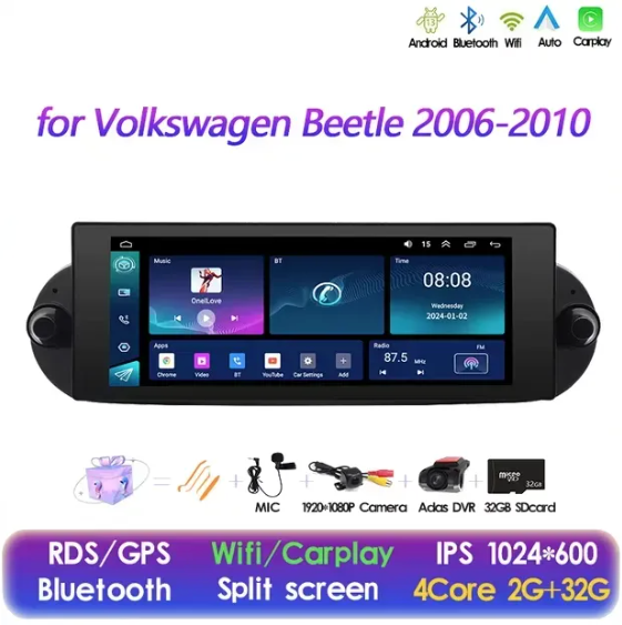 Pantalla 6.86" Volkswagen Beetle 2006-2011