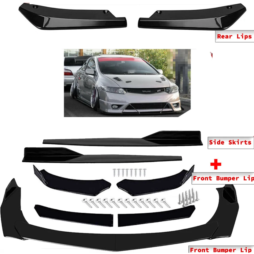 Body Kit Completo Negro. Honda Civic 2010-2023