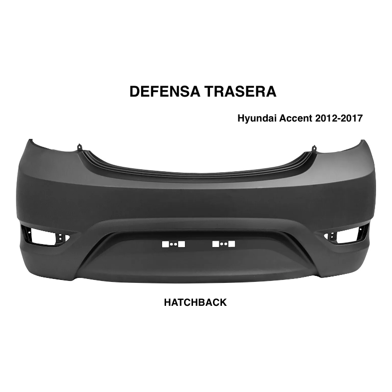 Defensa Trasera Hatchback. Hyundai Accent 2012-2017