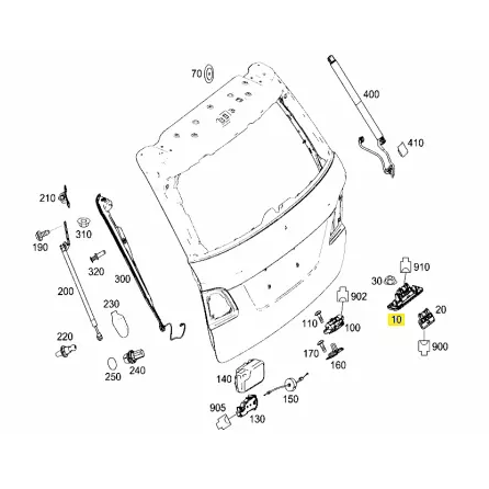 Manija de Compuerta Trasera. Mercedes Benz Clase GL/ML 2012-2015