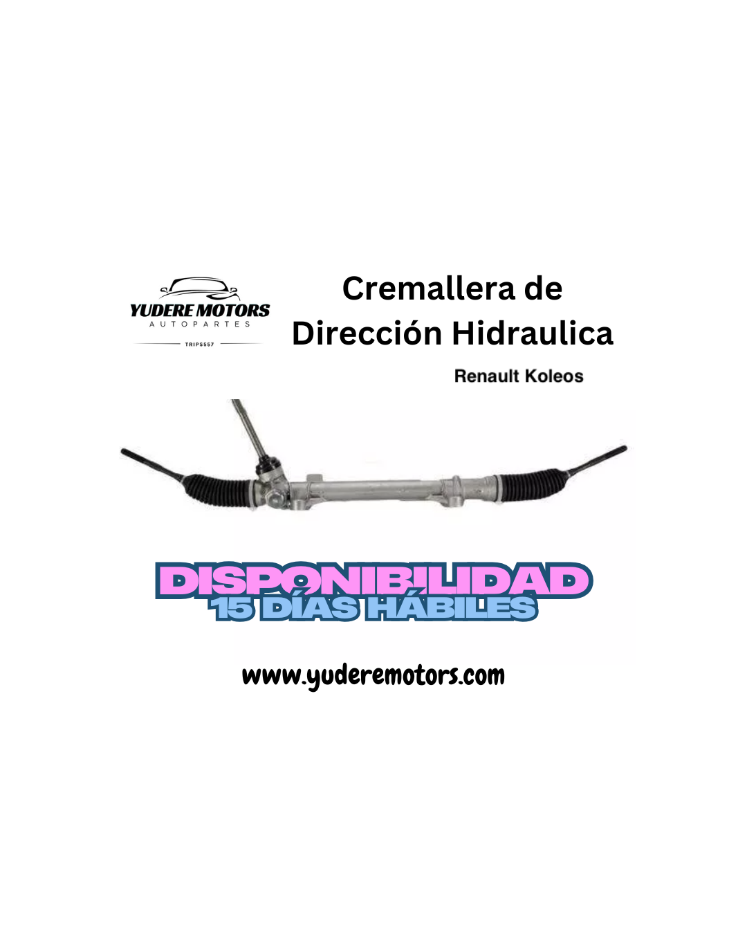 Cremallera de Dirección. Renault Koleos 2008-2025
