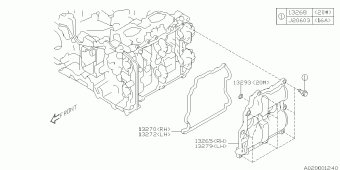 Empaques Tapa Válvulas. Subaru XV Crosstreck 2017+ 2.0L