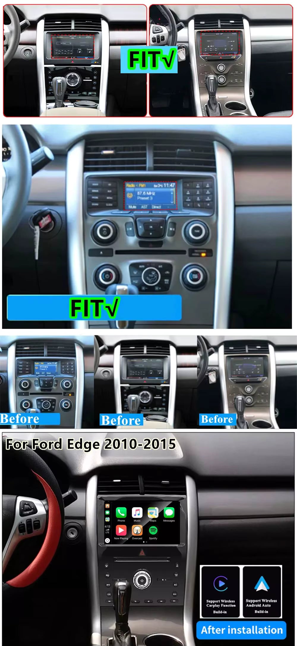 Pantalla Multimedia 9". Ford Edge 2011-2014