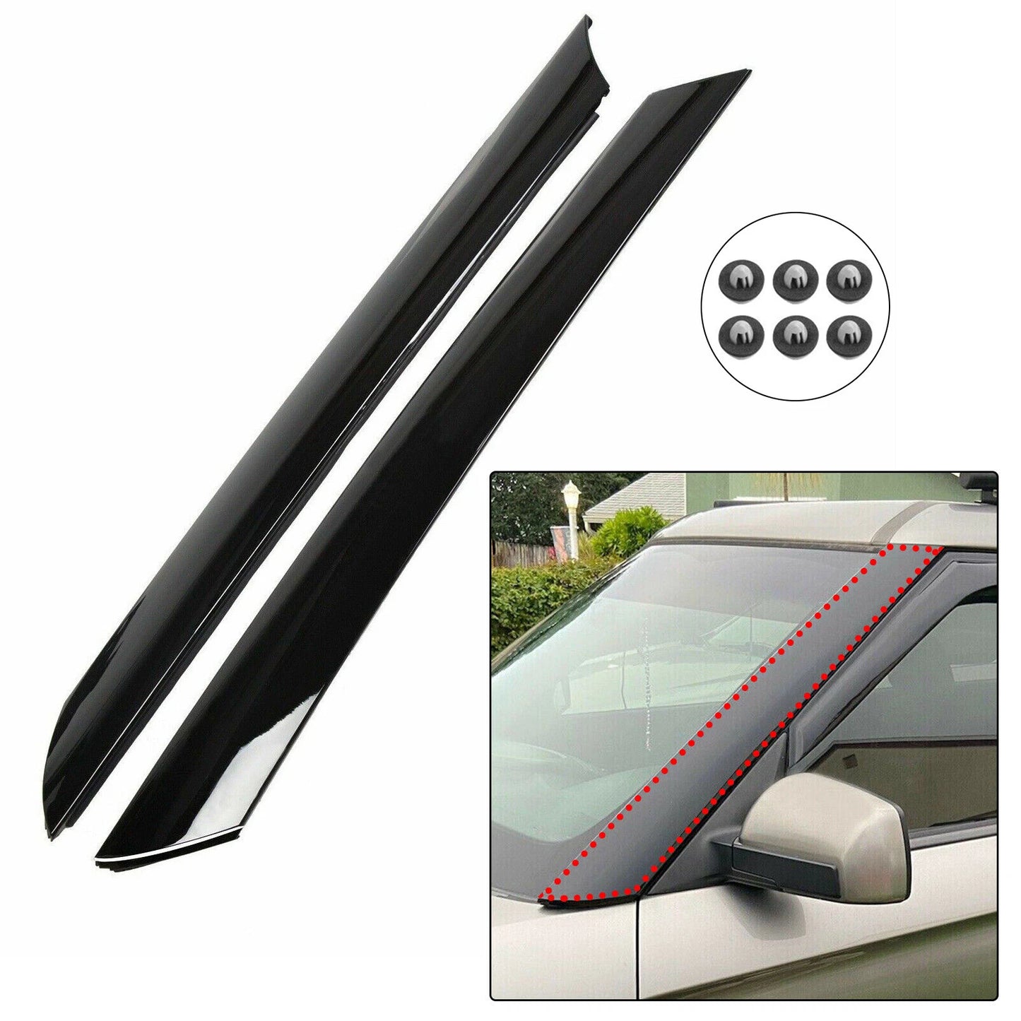 Molduras laterales del parabrisas delantero. Kia Soul 2009-2013