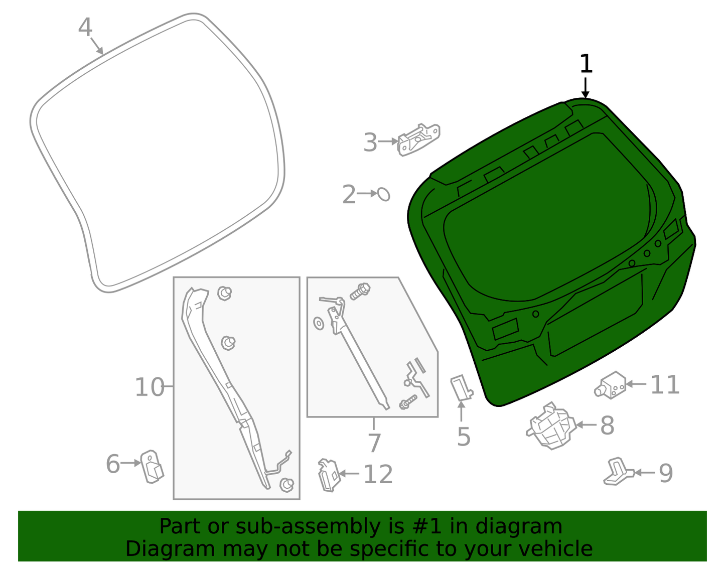 Compuerta Trasera. Subaru Outback 2020-2025