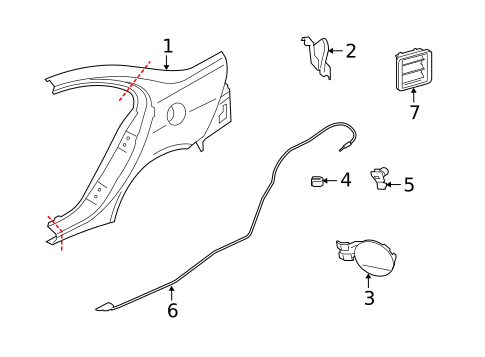 Guardafango Trasero Original. Mitsubishi Lancer 2008-2017