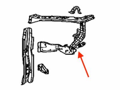 Soporte Lateral de Radiador (Original). Lexus RX350 RX450h 2010-2015