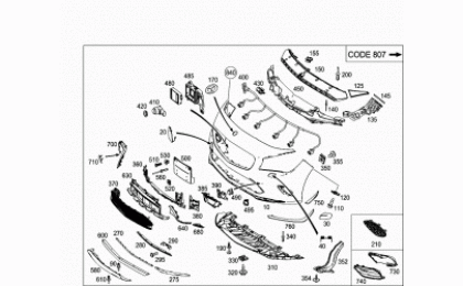 Cubierta Inferior de Defensa Delantera. Mercedes Benz CLA 2013-2019