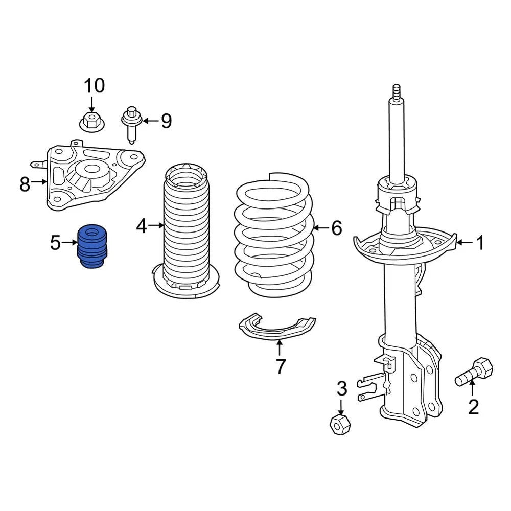 Rear Shock Absorber Rubber Stop. Jeep Renegade 2015-2023