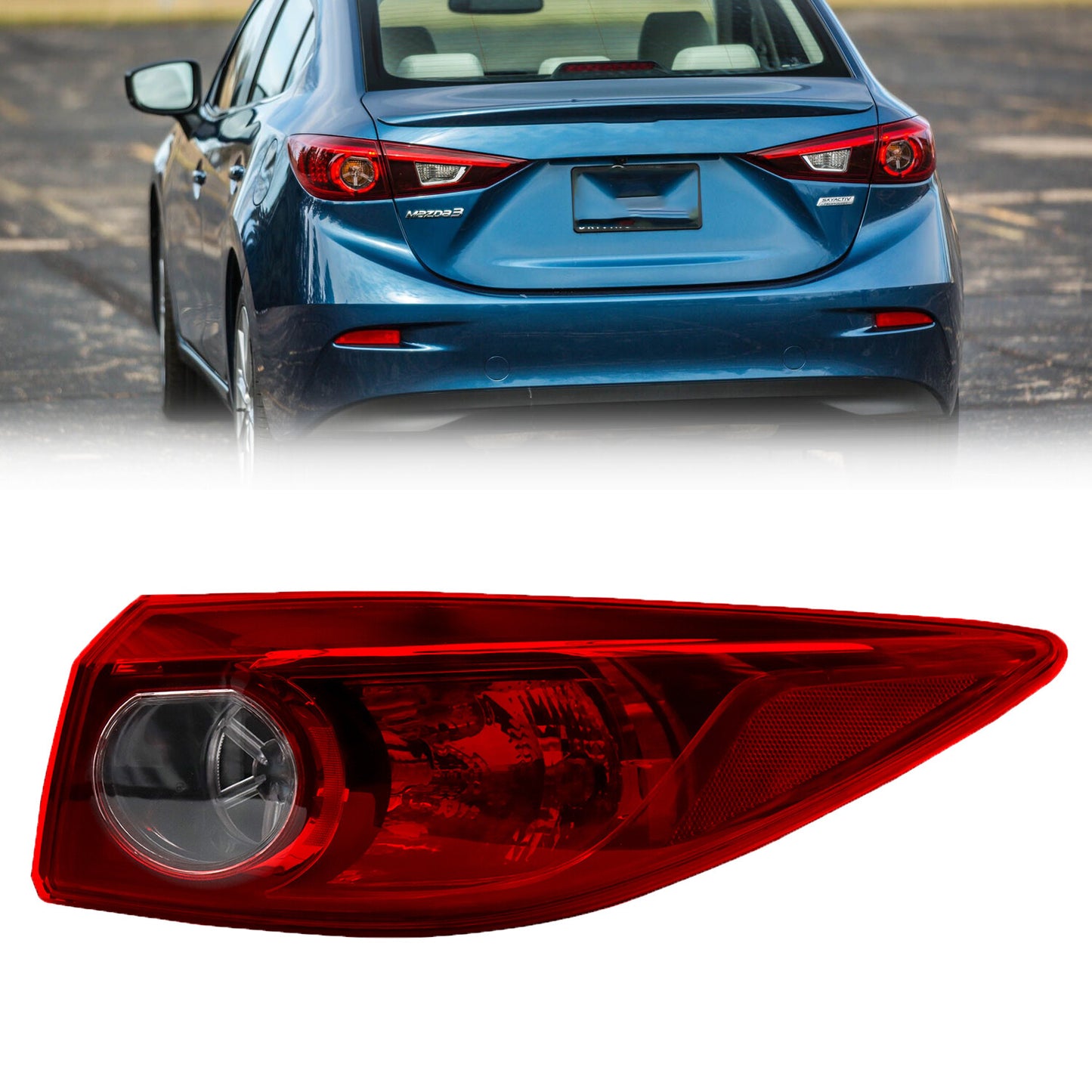 Faro Trasero Externo. Mazda 3 2014-2018 Sedán