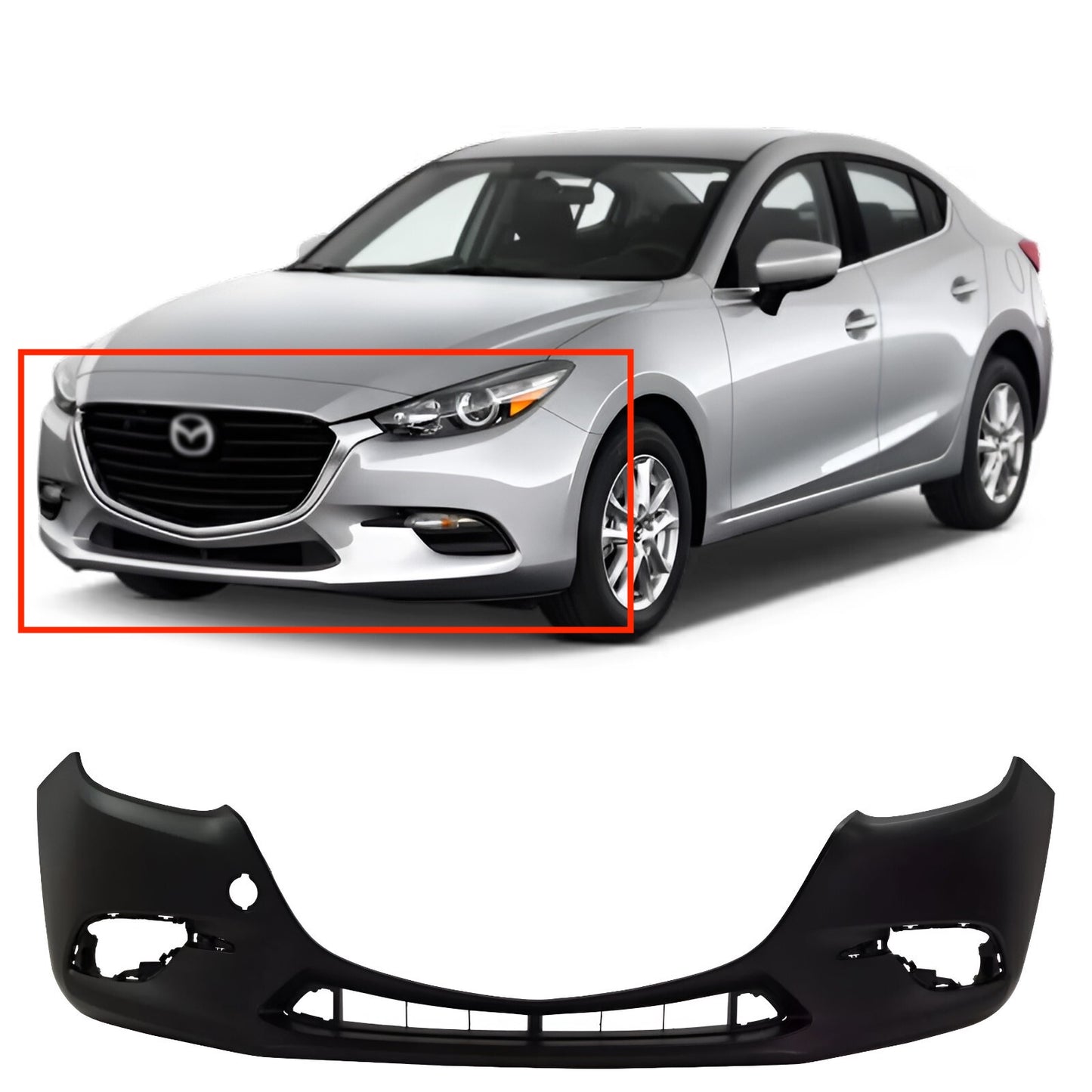 Defensa Delantera. Mazda 3 2017-2018