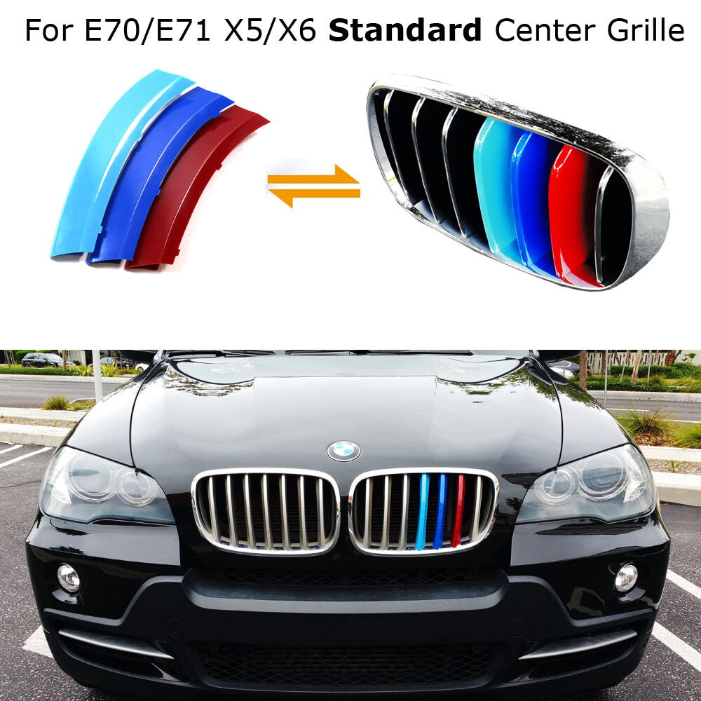 Molduras de inserción de rejilla de 3 colores M-Color. BMW X5 E70 / X6 E71