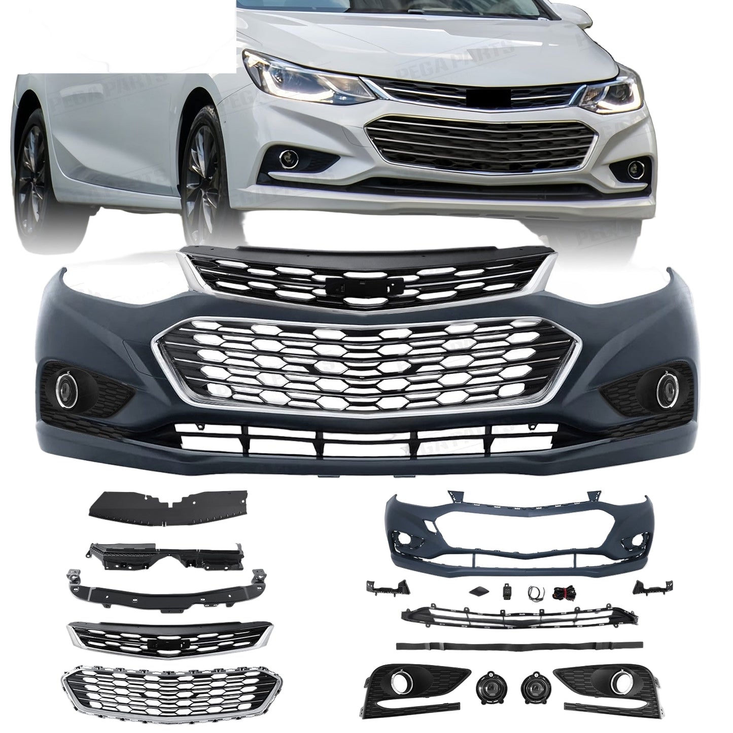 Defensa Delantera Completa. Chevrolet Cruze 2016-2018