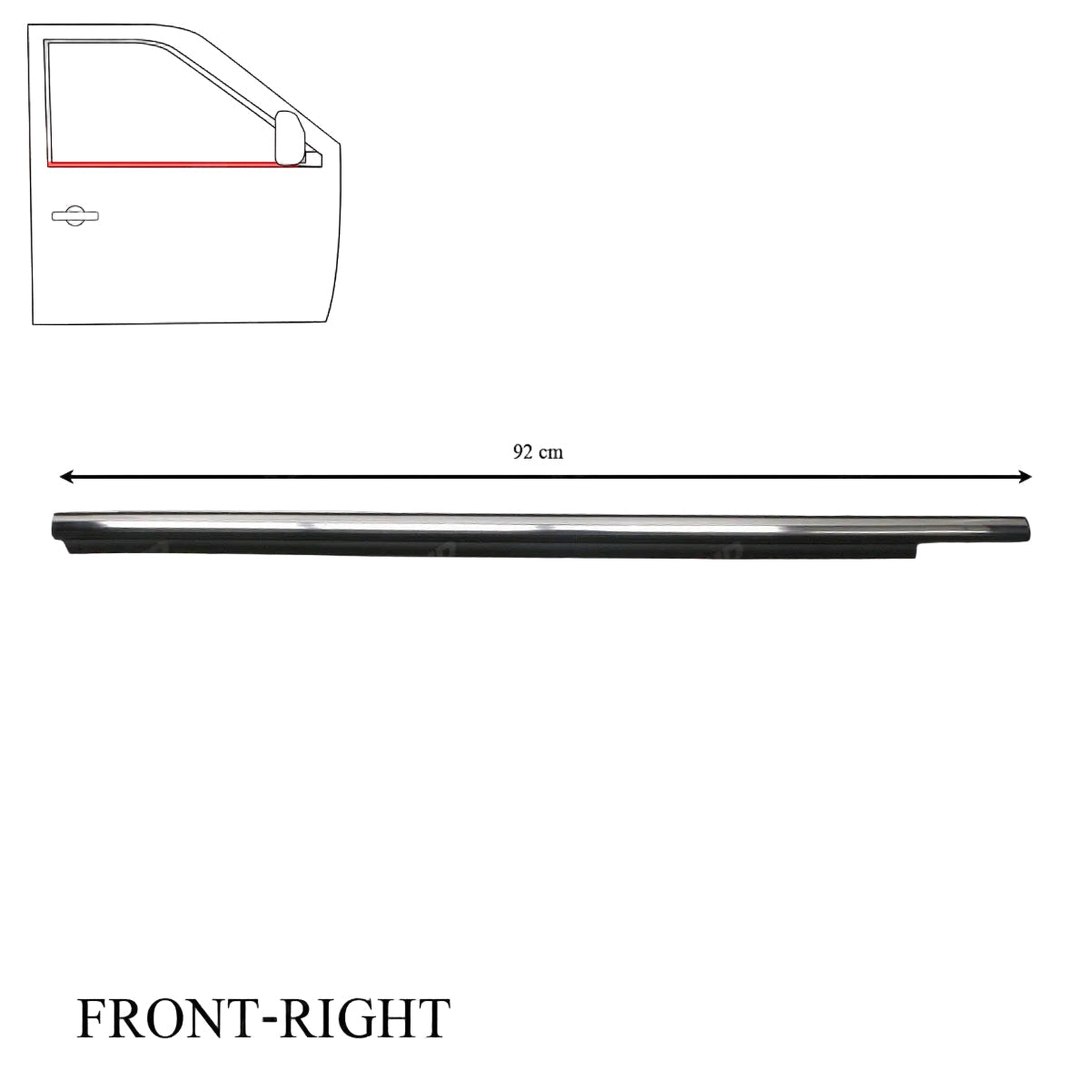 Front Window Outer Molding. Mitsubishi Montero Sport 2016-2021
