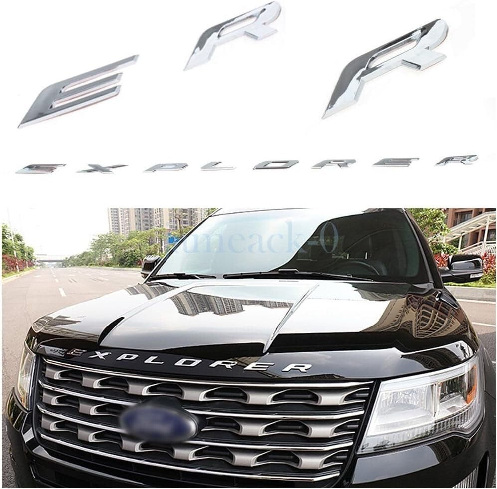 Letras EXPLORER Tapa de Motor. Ford Explorer 2011-2025