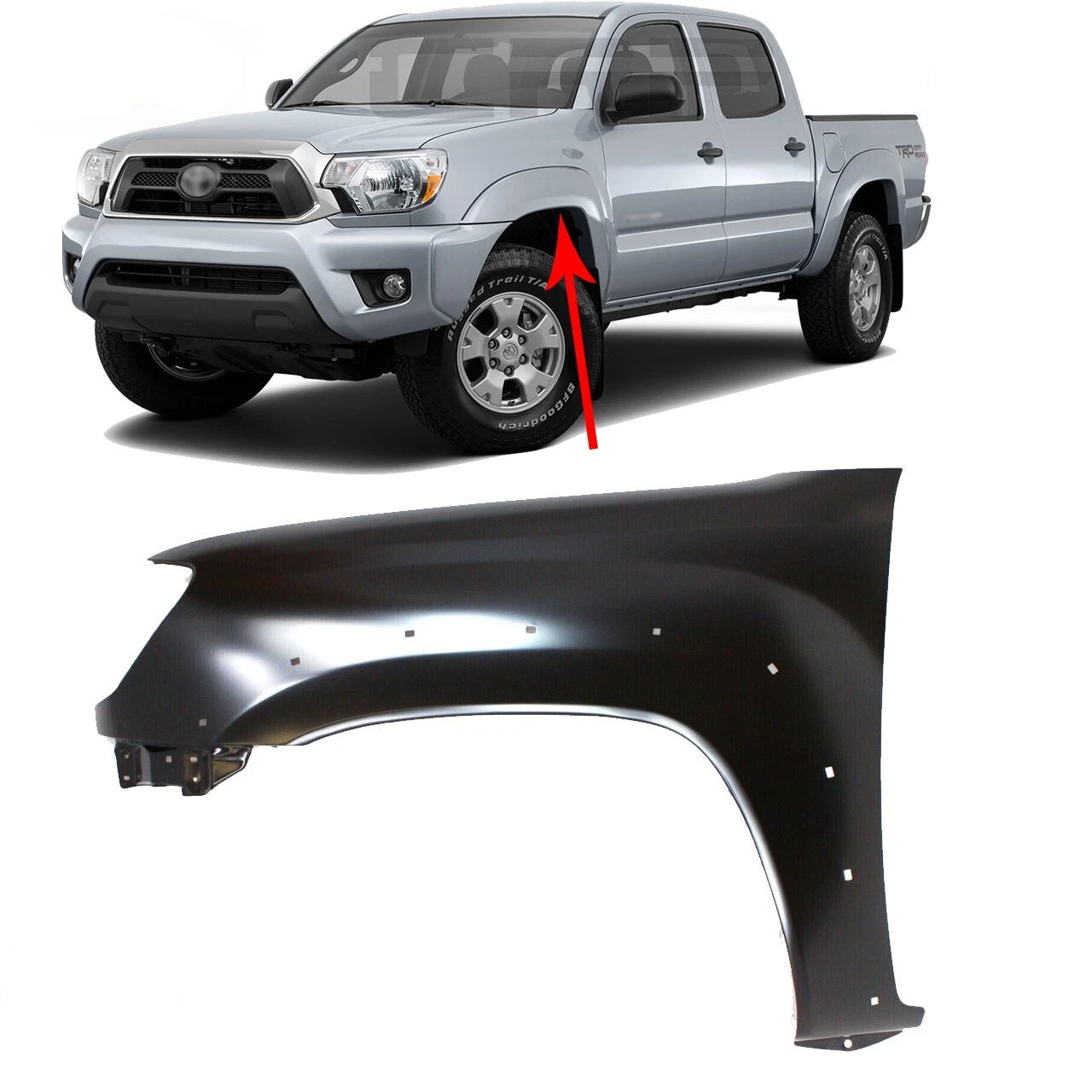 Guardafango Delantero. Toyota Tacoma 2005-2015 – Yudere Motors