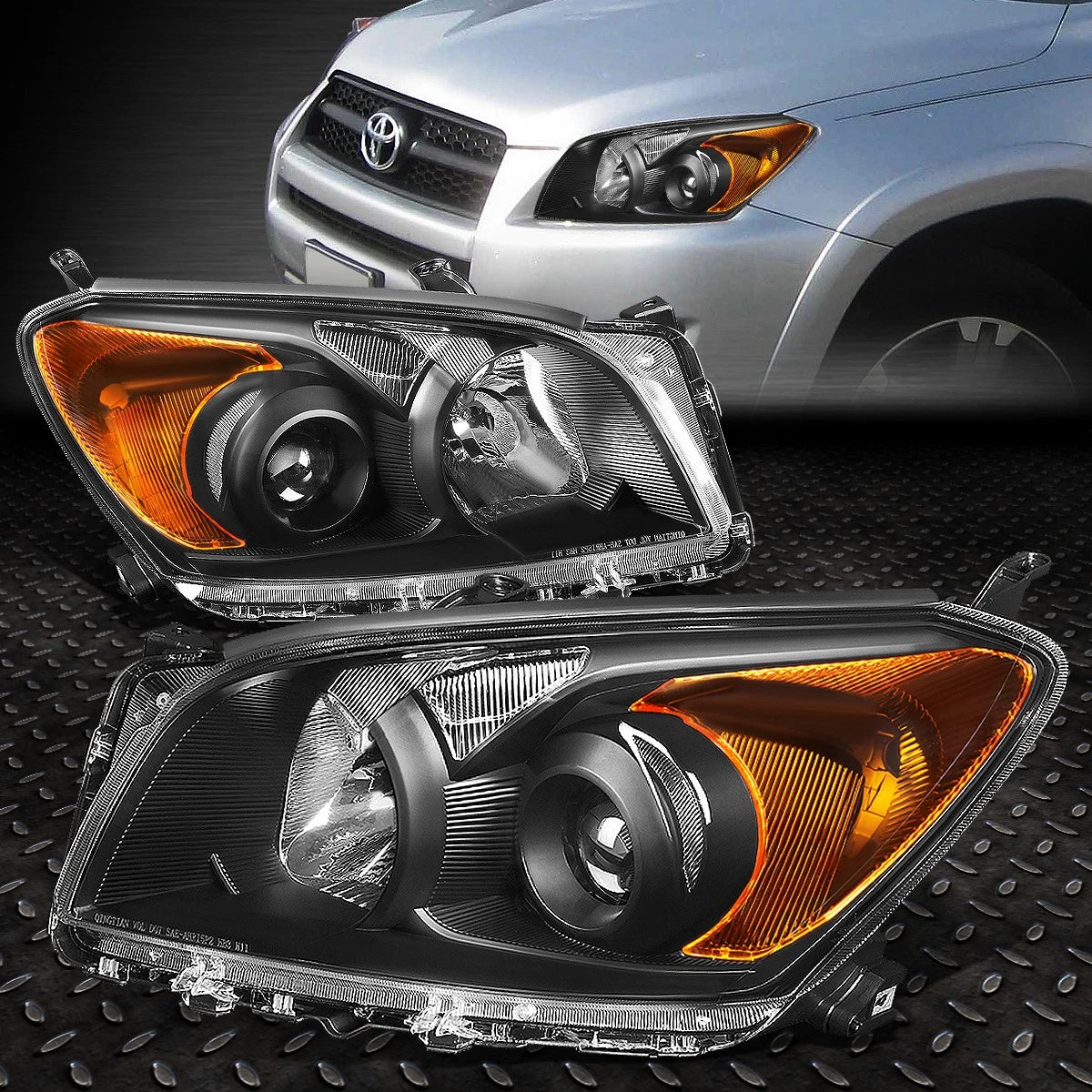 Faros Delanteros (Base Negra). Toyota RAV4 2009-2012