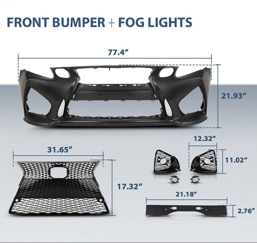 Defensa Delantera Conversión F-Sport. Lexus GS350 2006-2012