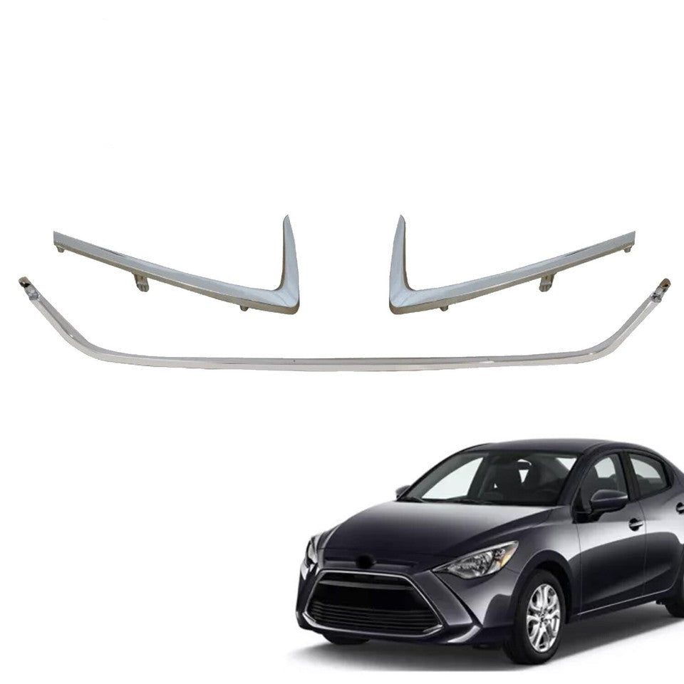 Front Grille Chrome Moldings. Toyota Yaris iA 2016-2020