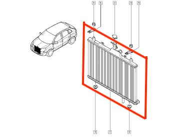 Radiador. Renault Koleos 2008-2019