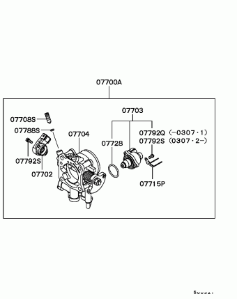 Cuerpo de Aceleración. Mitsubishi Lancer 98-02 Outlander 2001-2008