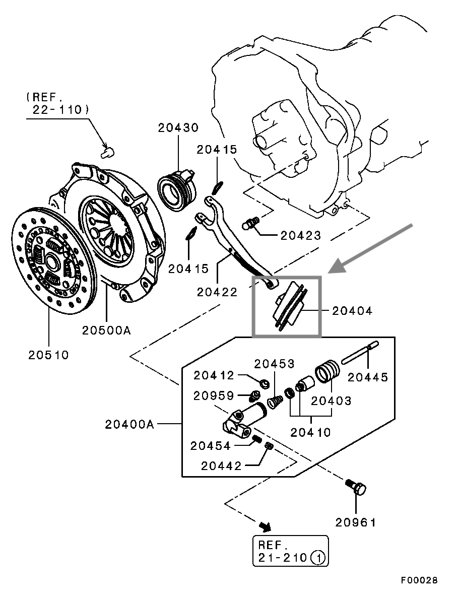 Bota de Horquilla de Embrague (Clutch Fork Boot). Mitsubishi L200 1997-2001