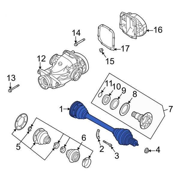 Eje Trasero. BMW X5 E53 2000-2006