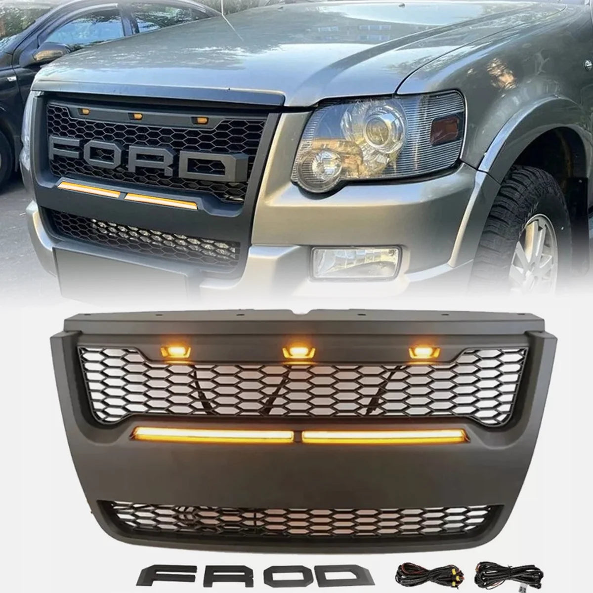 Parrilla Frontal estilo Raptor. Ford Explorer 2006-2010