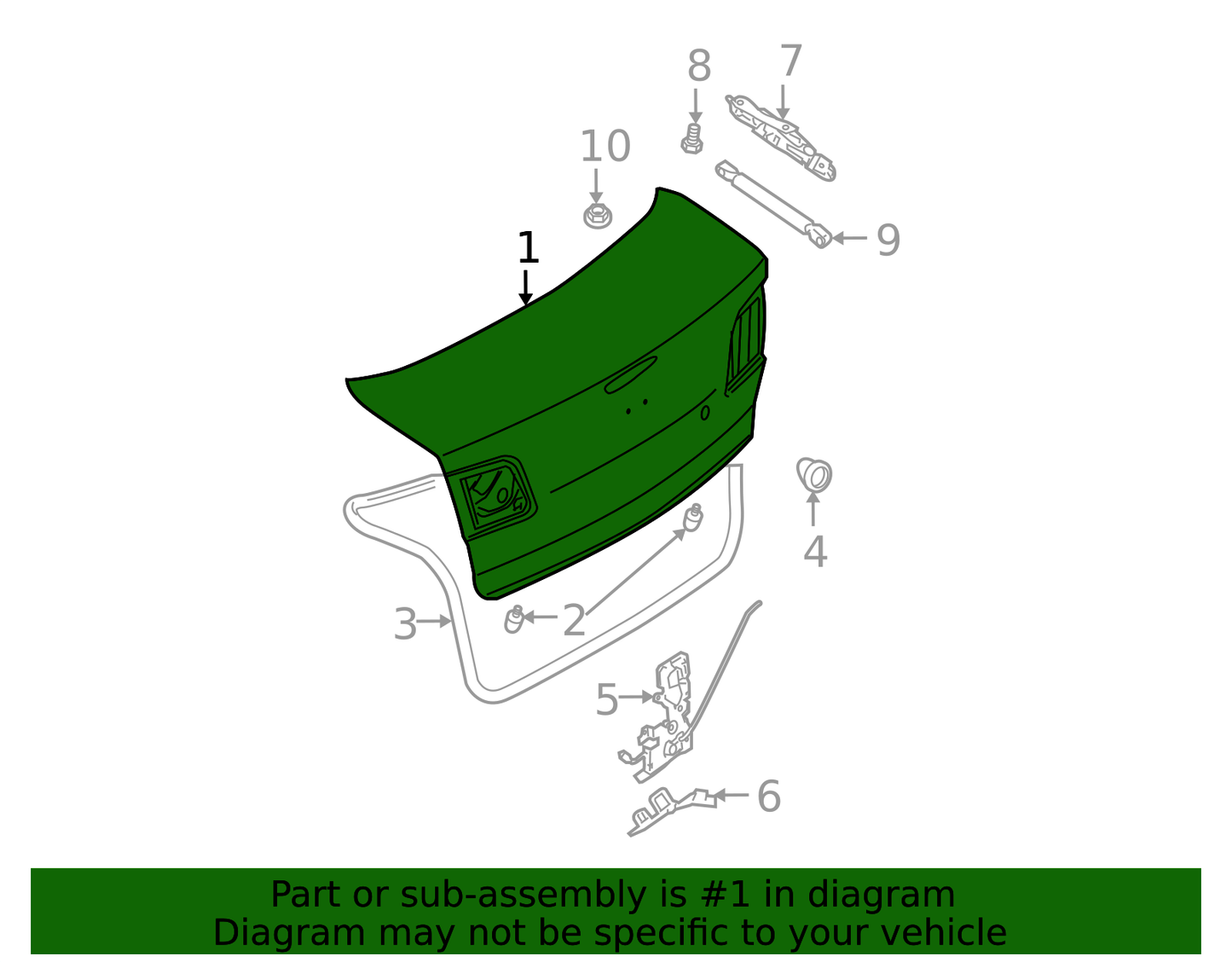 Tapa de Baúl Original. Mazda 3 2004-2009 Sedán