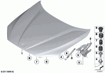 Amortiguadores de Tapa de Motor. BMW X1 E84 2013-2015