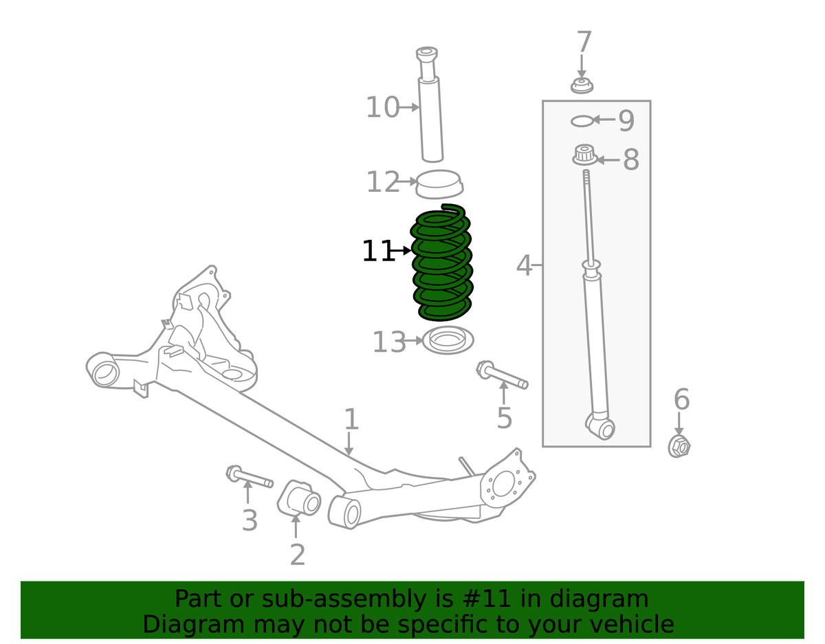 Muelle Helicoidal (Resorte Original). Scion xB 2008-2015