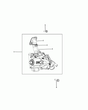 Mopar Water Pump. Jeep Renegade 2015-2023 1.8L Engine