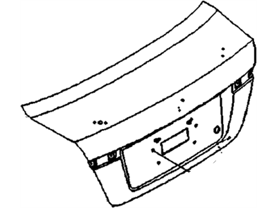 Tapa de Baúl. Chevrolet Aveo 2007-2013 T250 Sedán