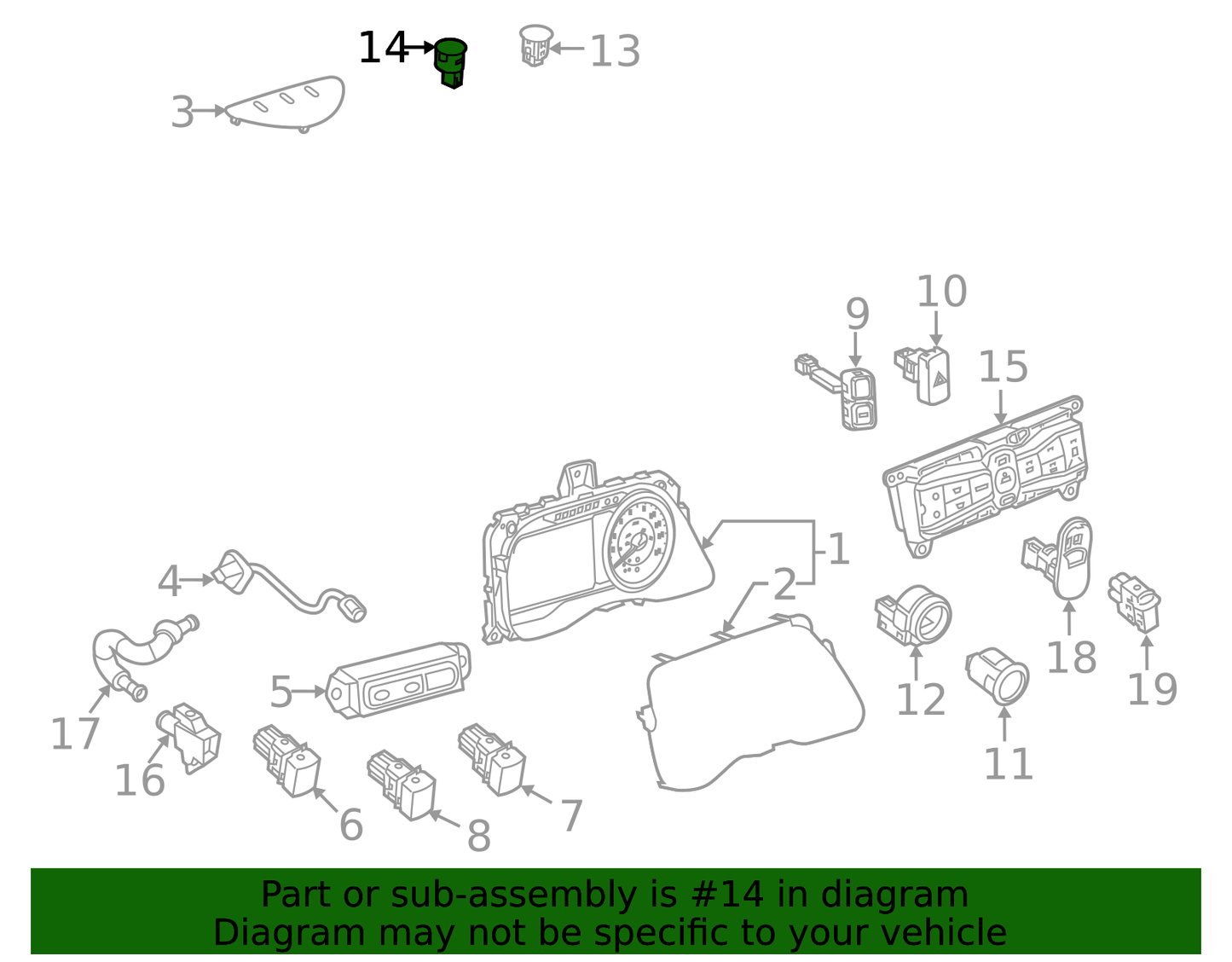 Sensor de Luz Solar  27721-3RA0A. Nissan
