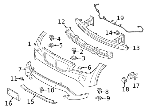 Defensa Delantera Sin Paquete M Sport. BMW X1 E84 2013-2015