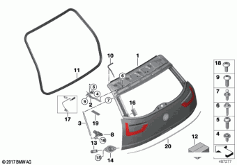 Compuerta Trasera. BMW i3 2014-2021