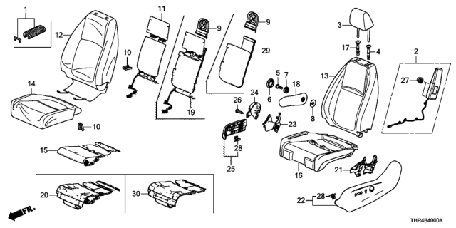 Air Bag Asiento Delantero. Honda Odyssey 2018-2024