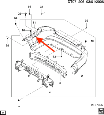 Bracket Defensa Trasera. Chevrolet Aveo 2007-2013 T250 Sedán